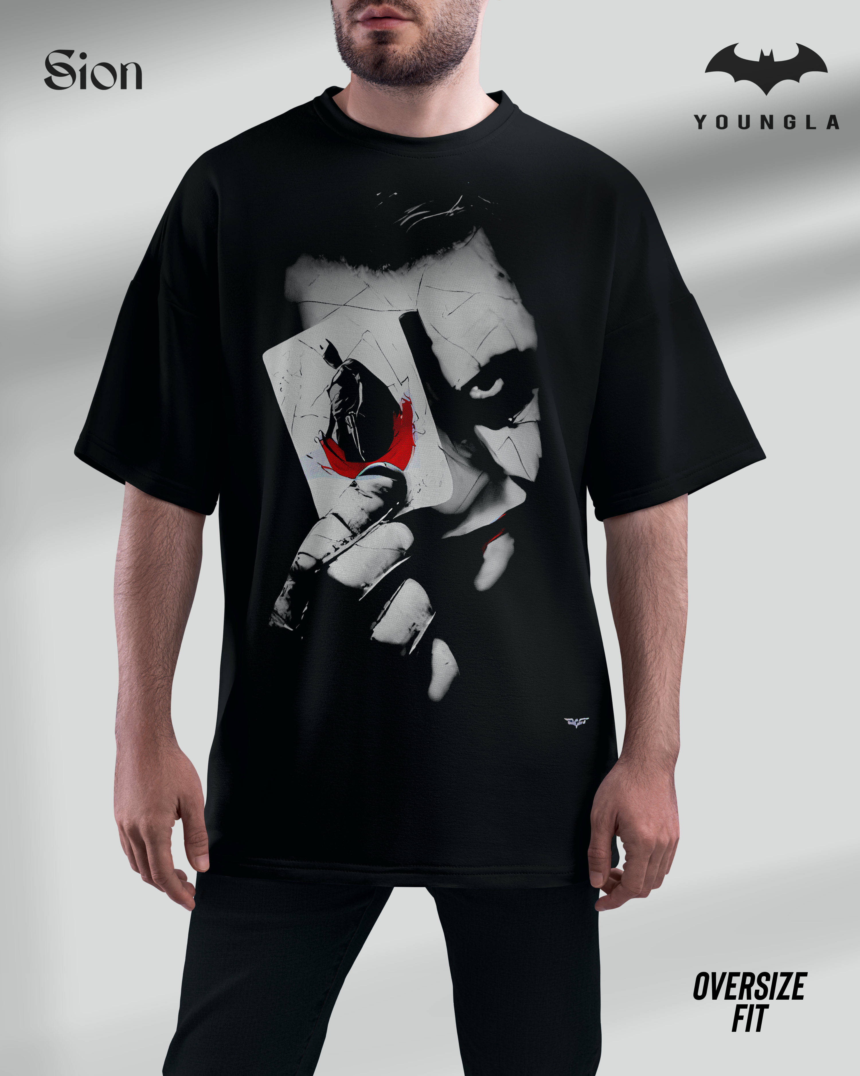 Oversize Tee Joker Card Batman X Youngla