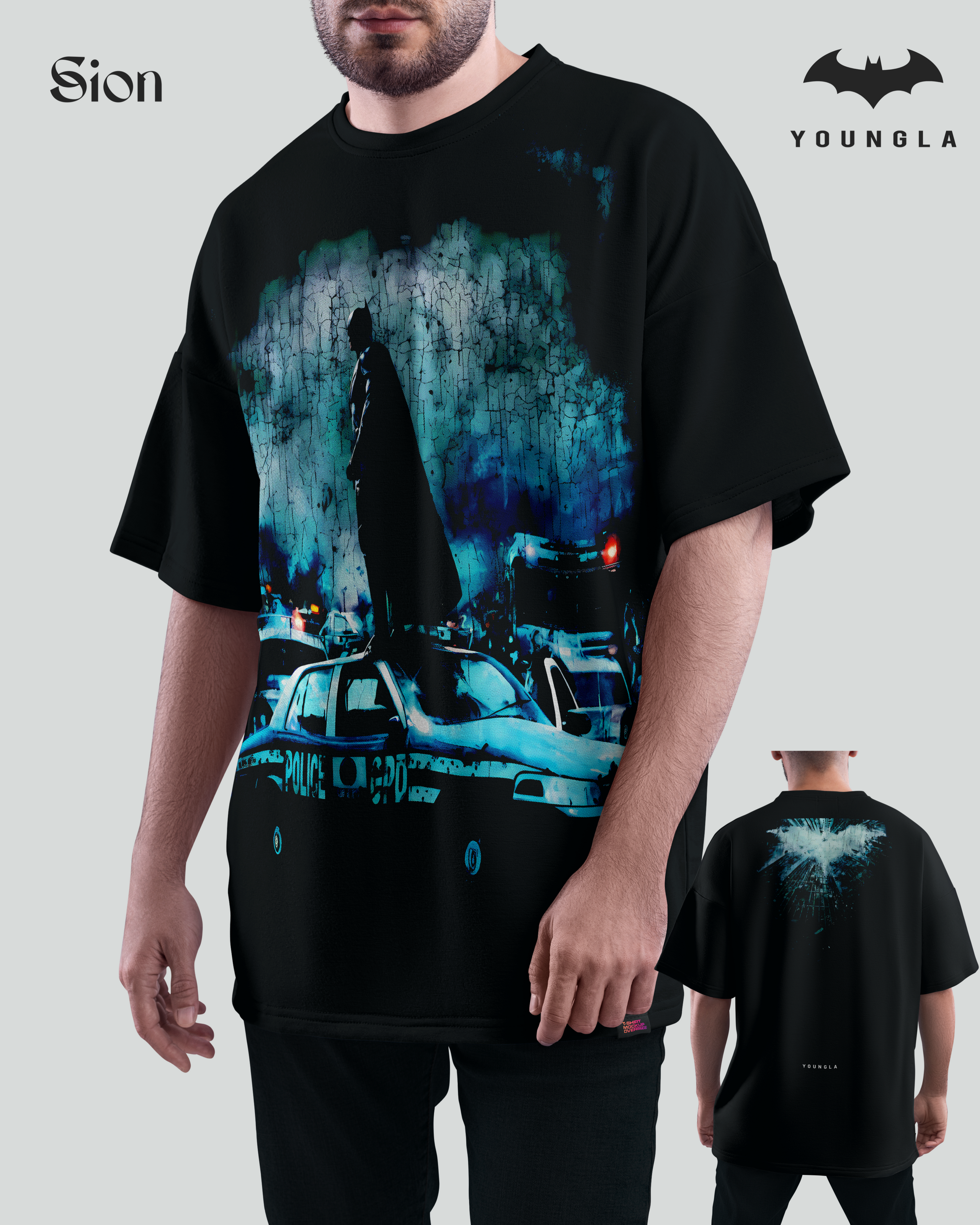 Oversize Tee Lonely Car Batman X Youngla