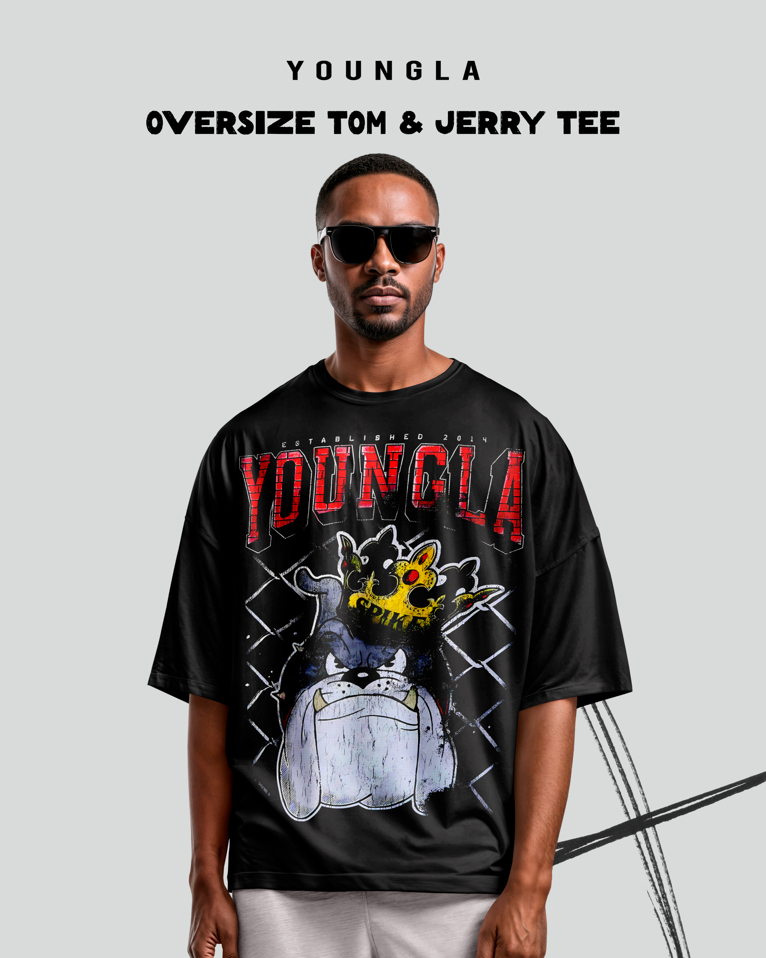 Oversize Tee Dog- Youngla x Tom & Jerry