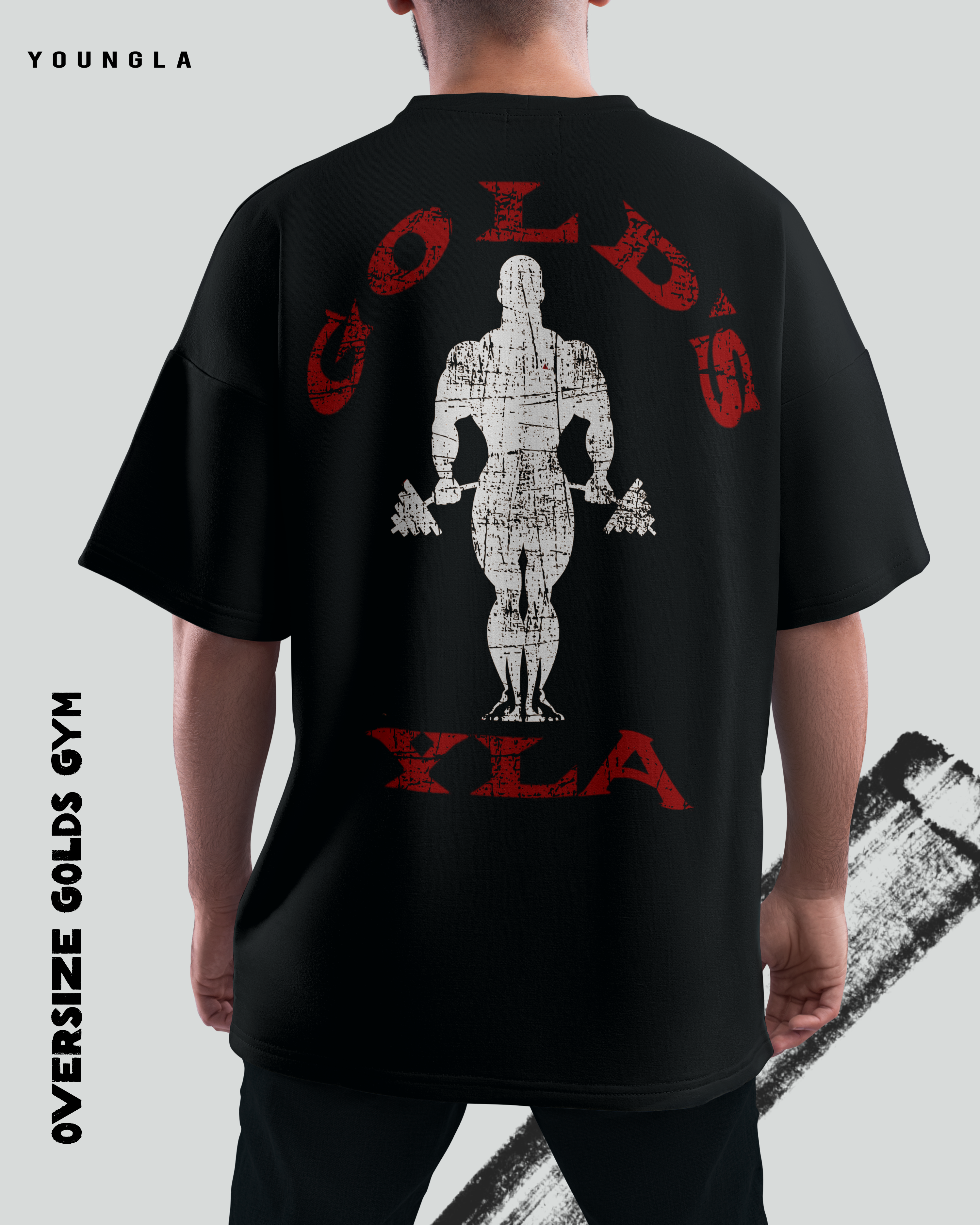 Oversize Red Golds Gym X Youngla