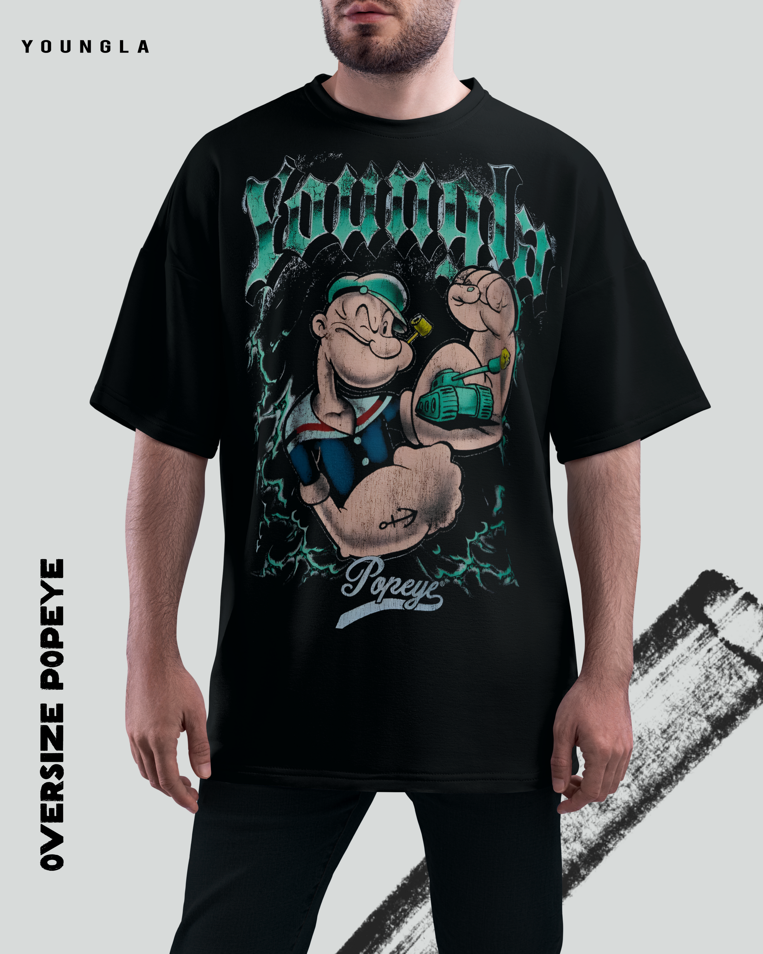 Oversize Popeye Flex Tee- Youngla