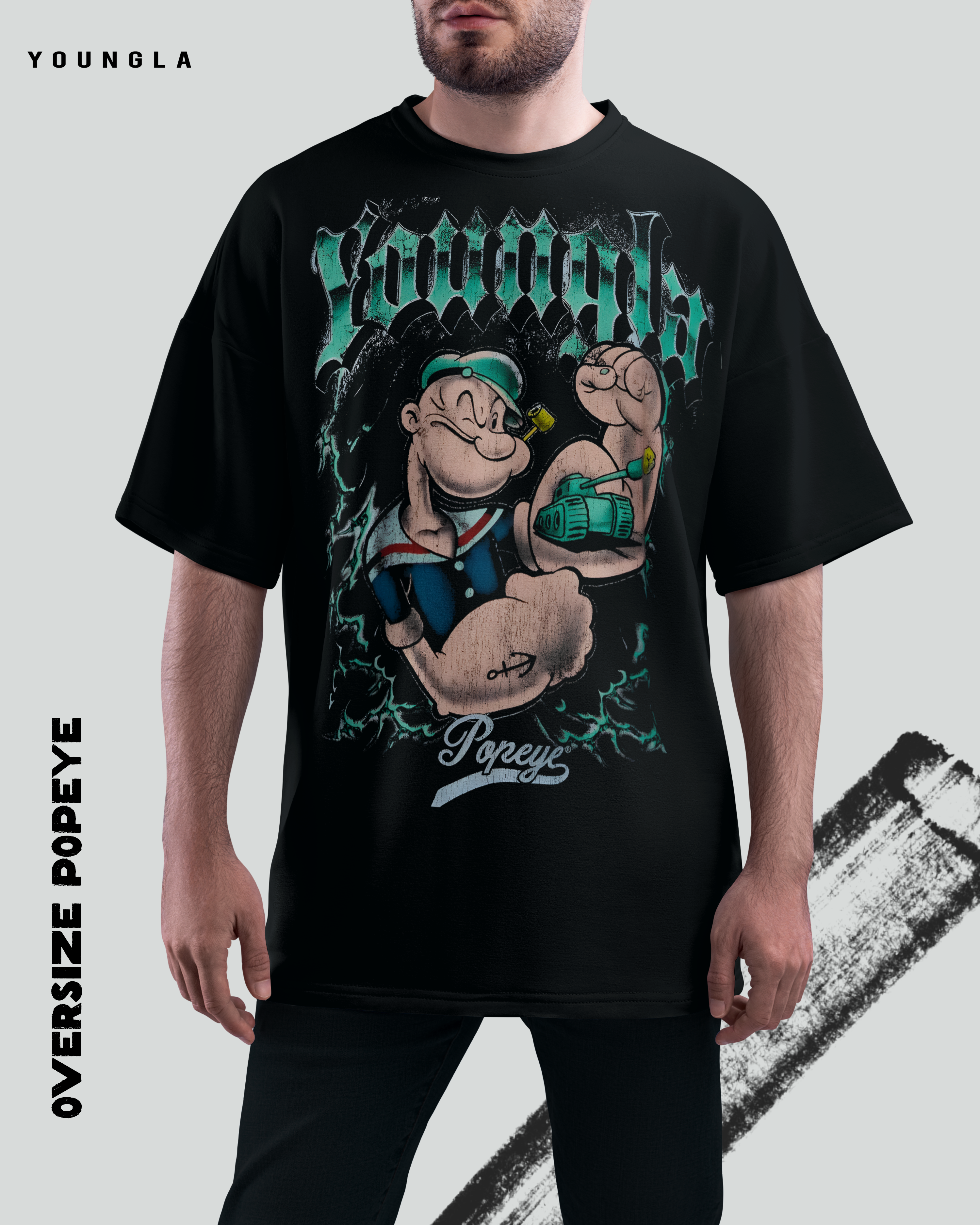 Oversize Popeye Flex Tee- Youngla