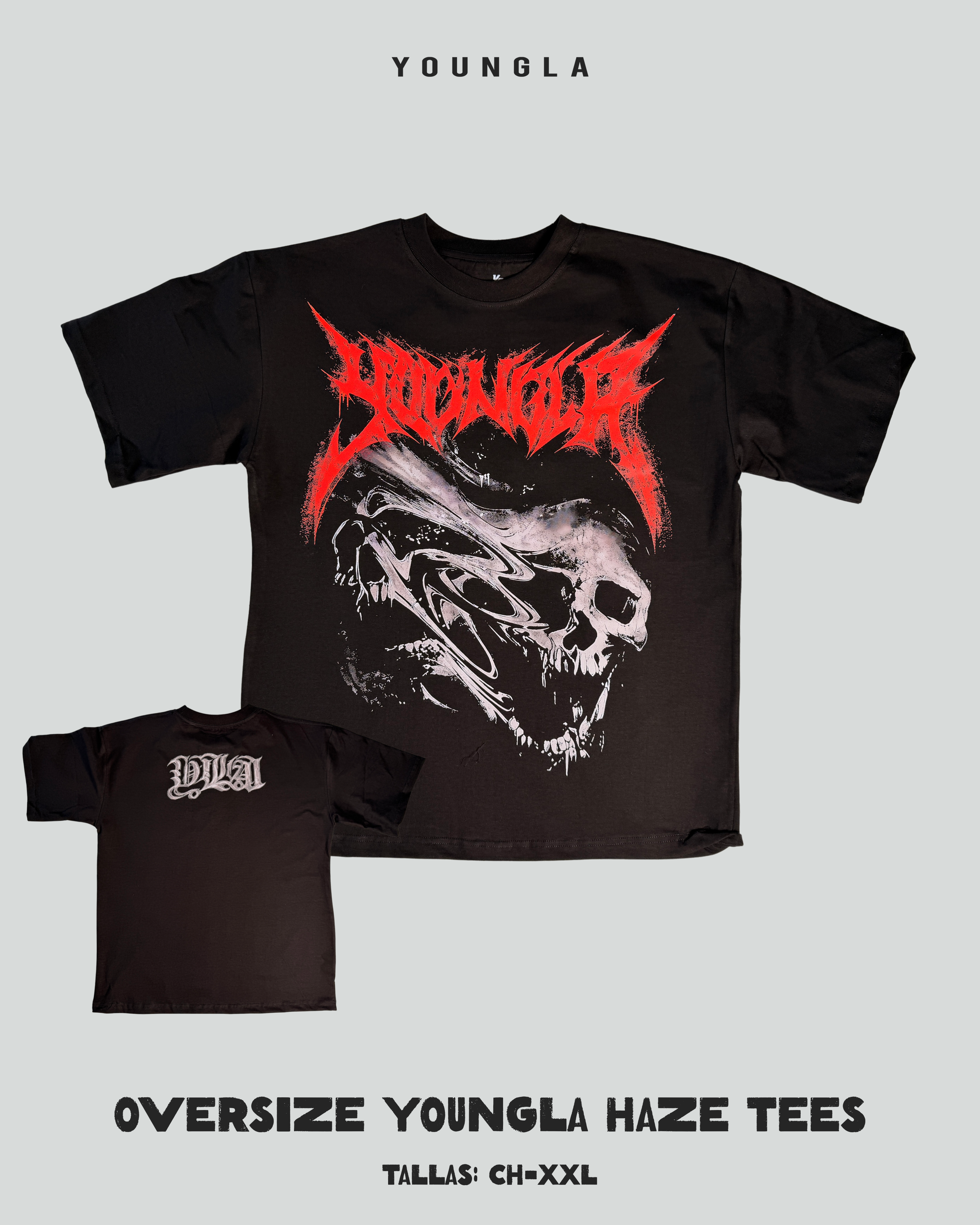 Oversize Haze Tee Skull- Youngla