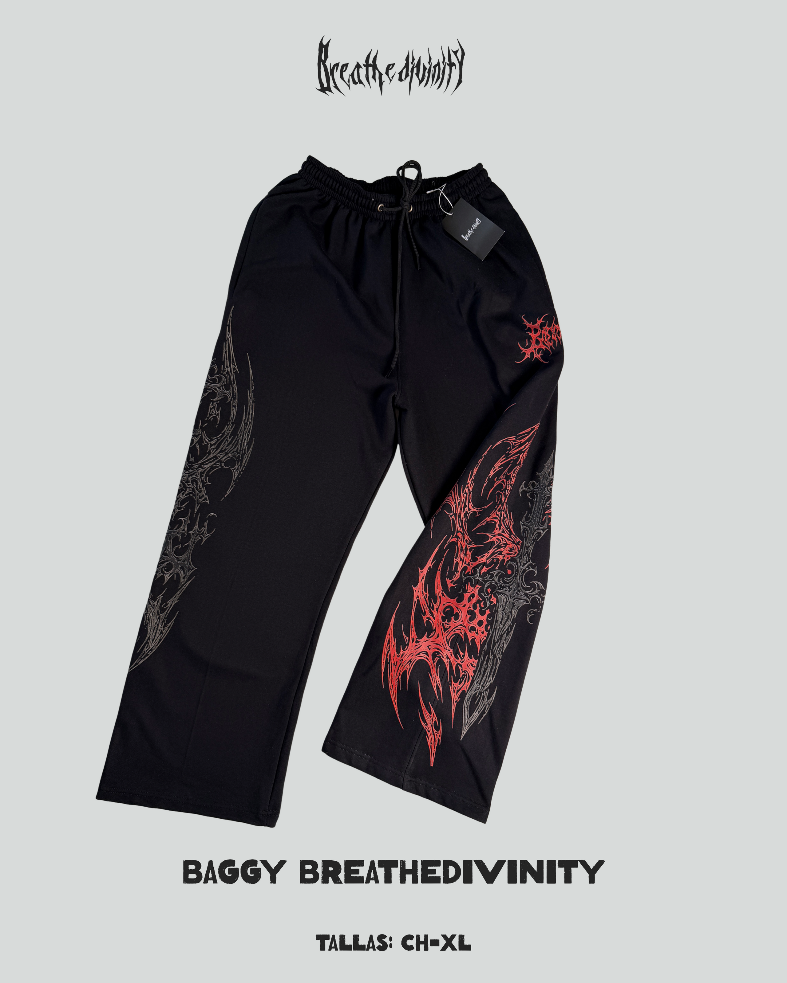 Baggy BREATHEDIVINITY Red and Black