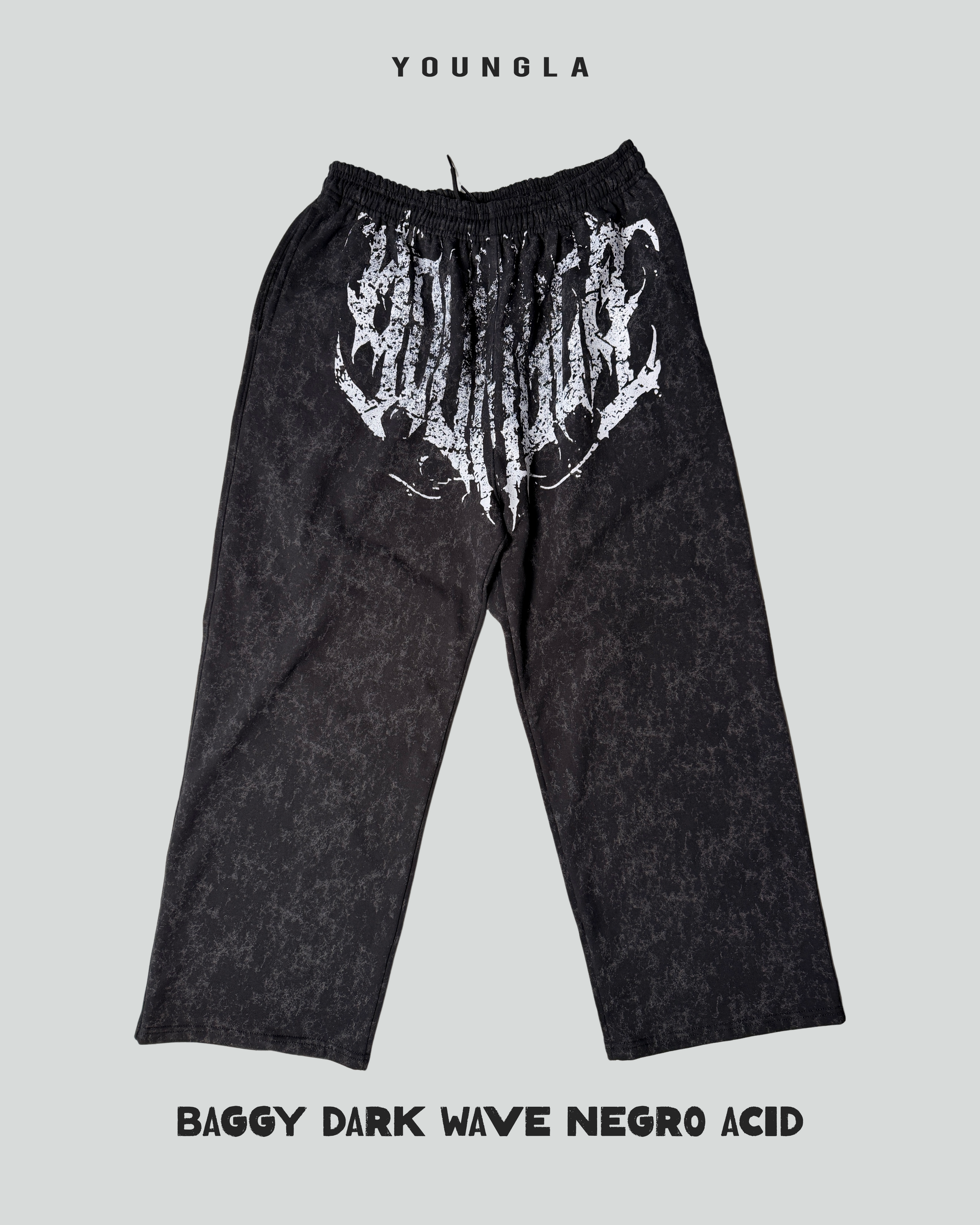 Baggy Dark Wave Acid Wash- Youngla