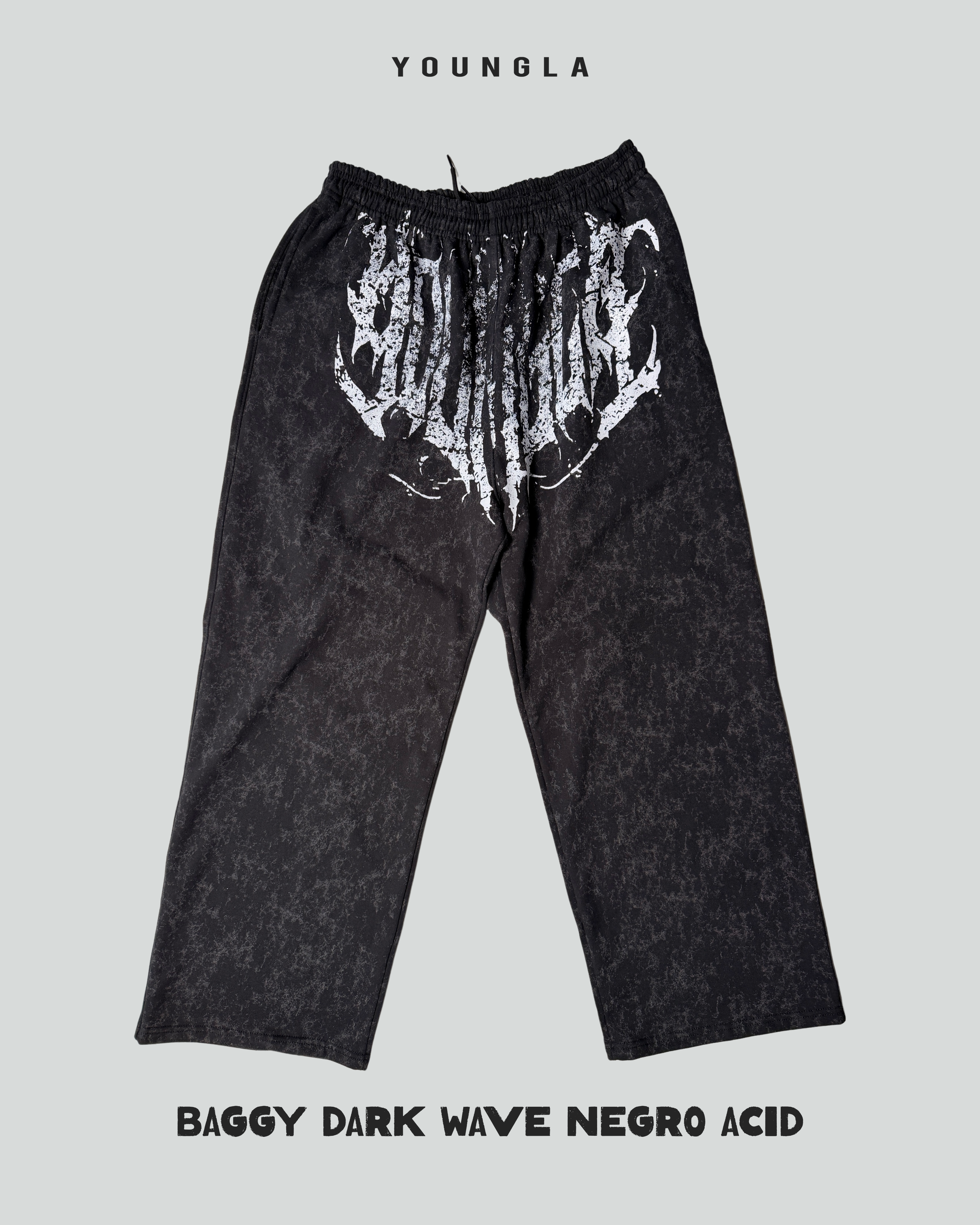 Baggy Dark Wave Acid Wash- Youngla