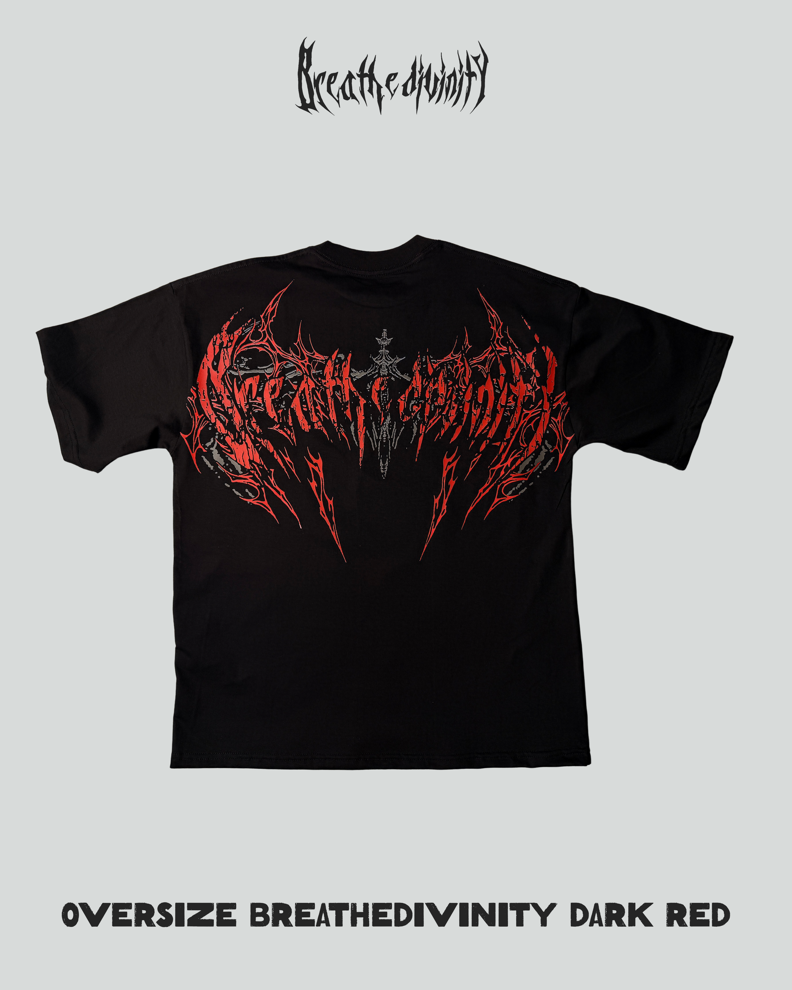 Oversize BREATHEDIVINITY Dark Red