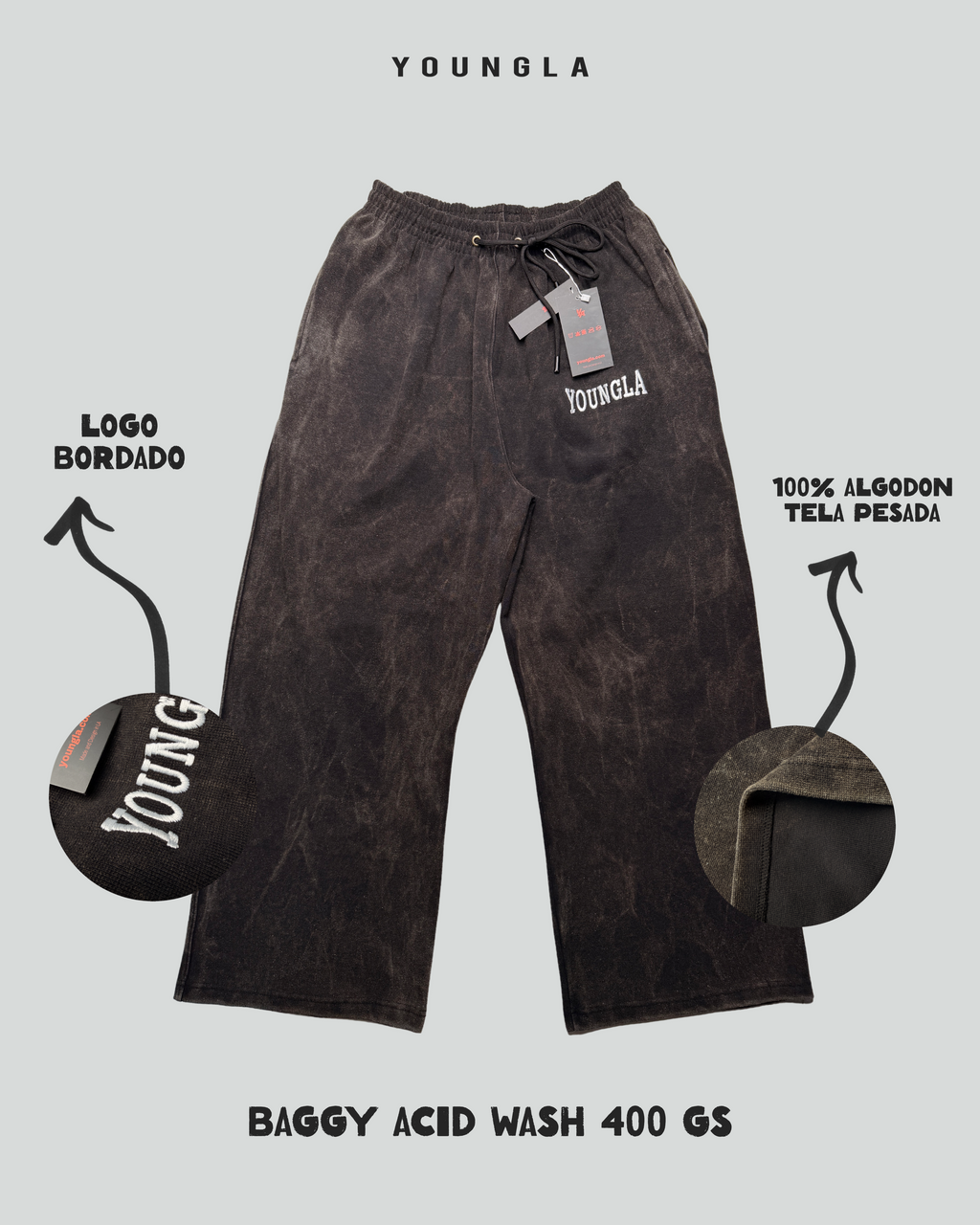 Baggy Acid Wash Pesado- Youngla
