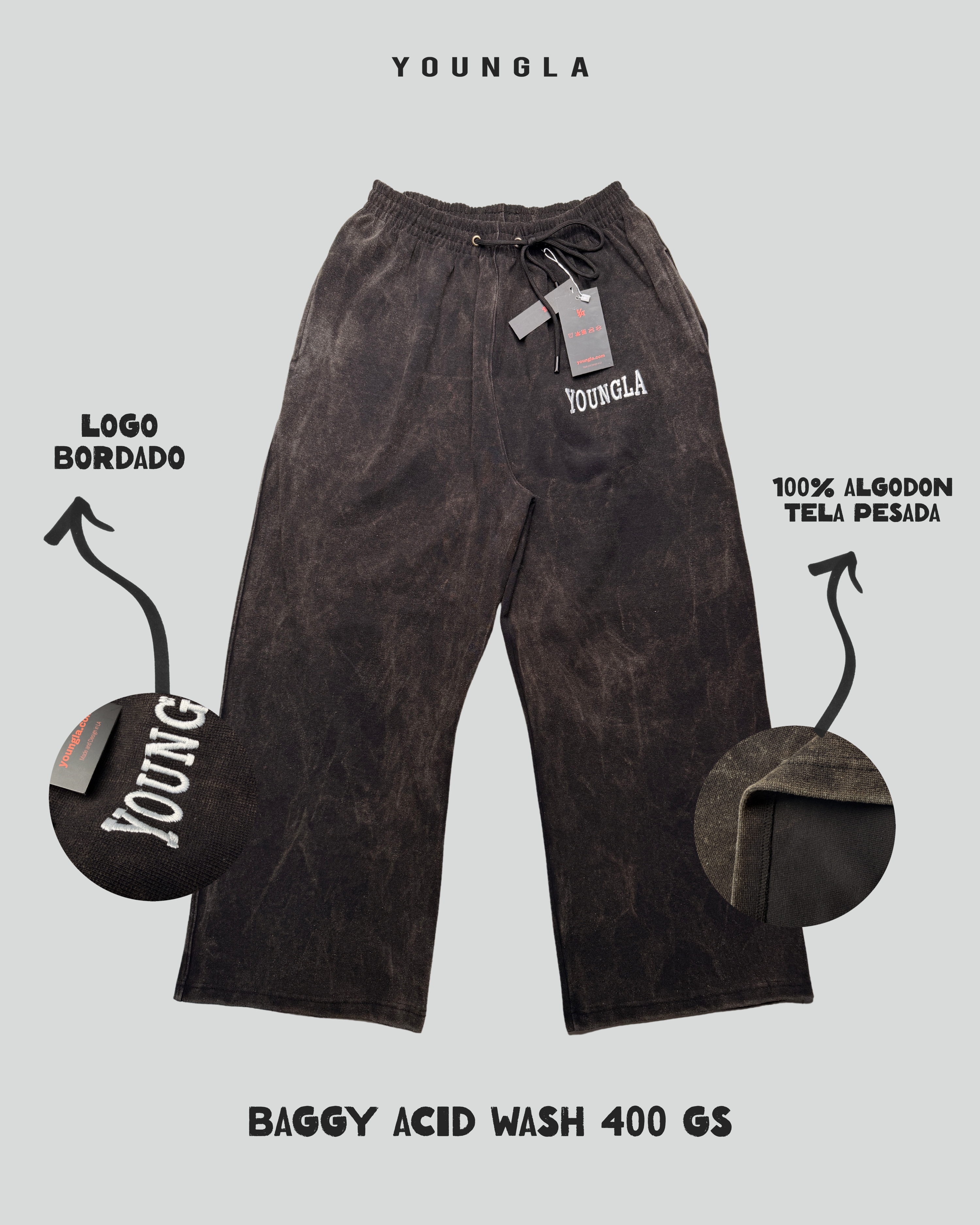 Baggy Acid Wash Pesado- Youngla